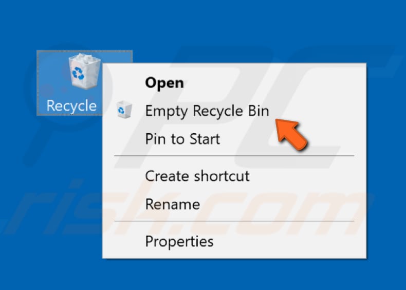 empty your recycle bin