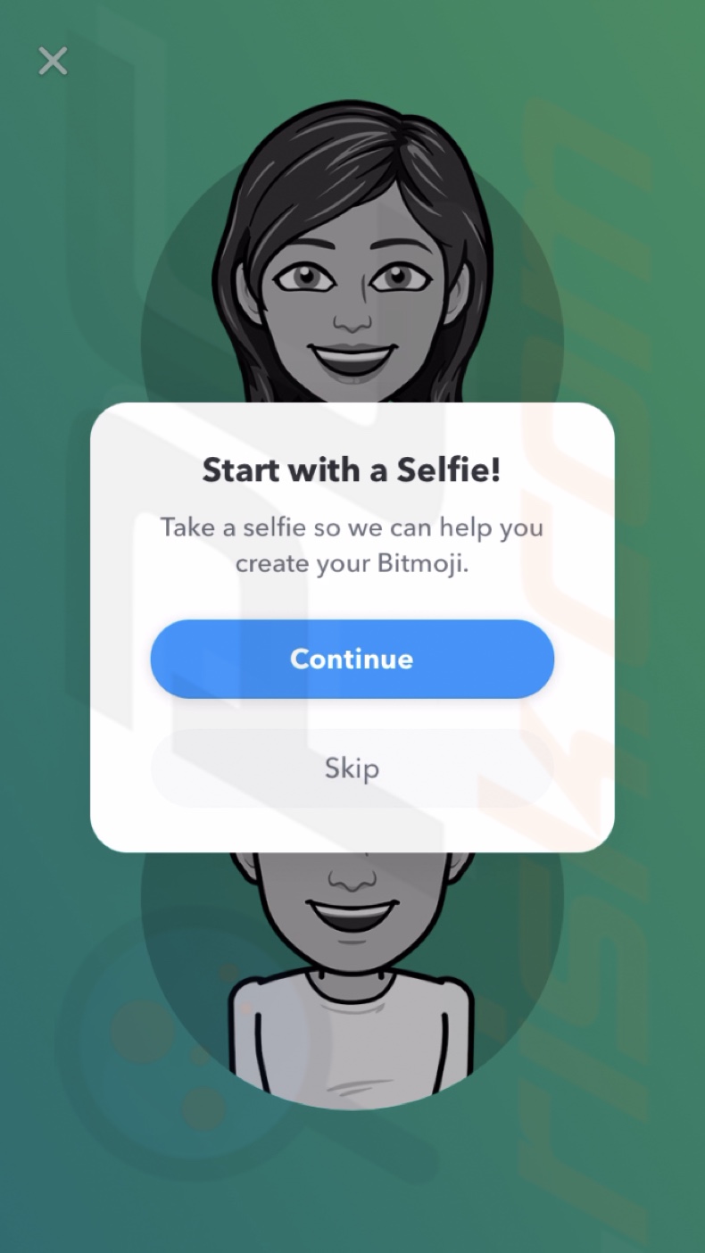 Take a selfie or skip