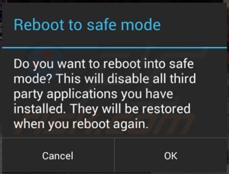 booting android device into safe mode step 3
