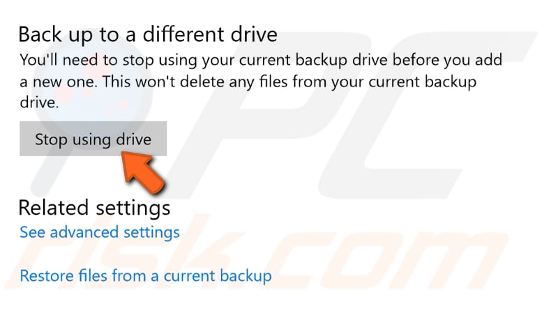 backup using file history in windows 10 step 5