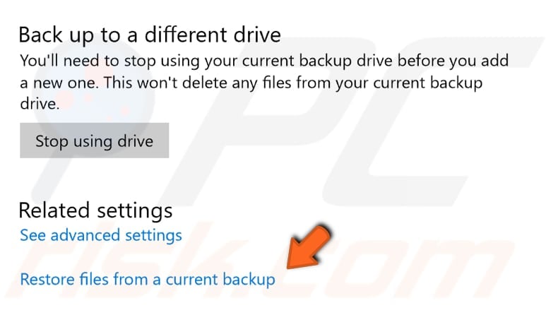 backup using file history in windows 10 step 6