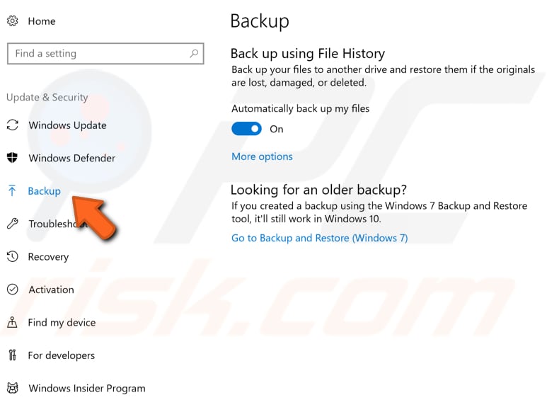 backup using system image backups