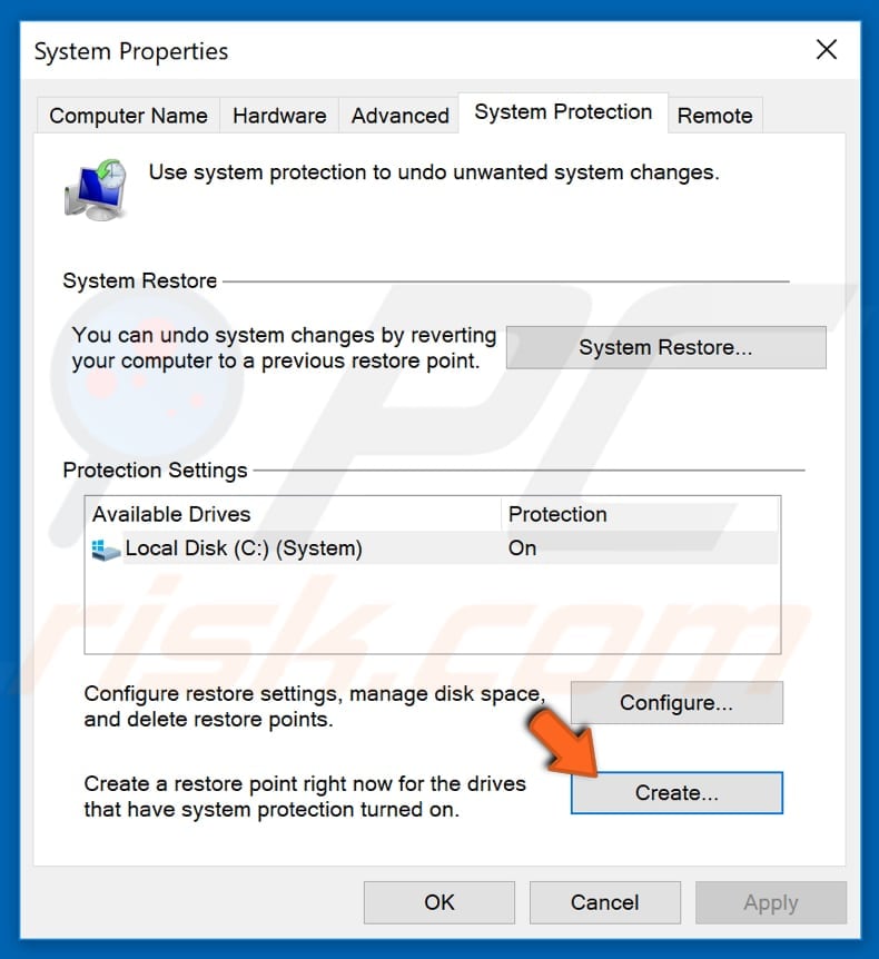 recovery using system restore step 2