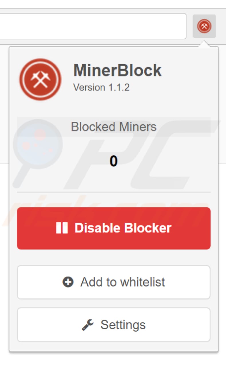 mining is blocked crypto tab