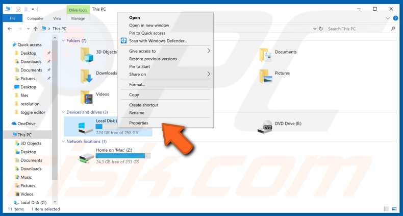 check your hard drive with microsoft error check tool step 1