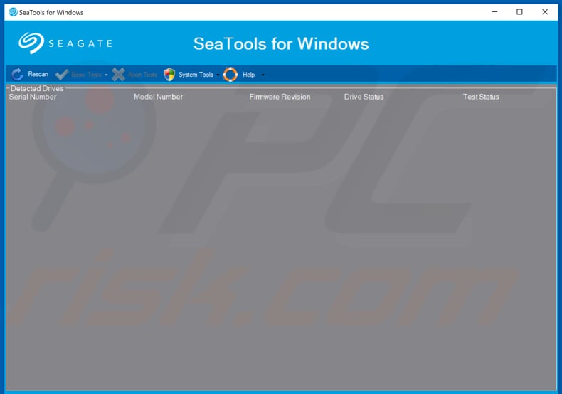 seagate seatools not detecting hard drives