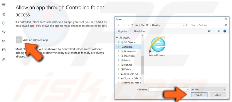 controlled folder access windows 10