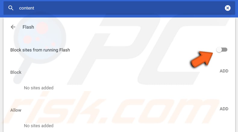 make your google chrome faster managing flash plugin step 3