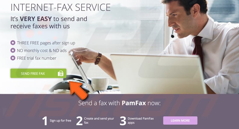 send fax online with pamfax