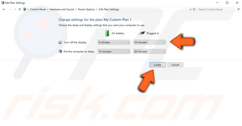 how to create power plan step 5