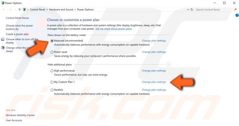 how to delete a power plan step 1