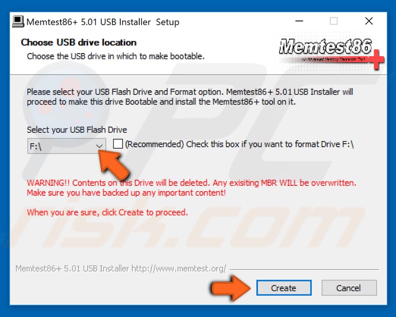 how to test your ram using memtest step 2