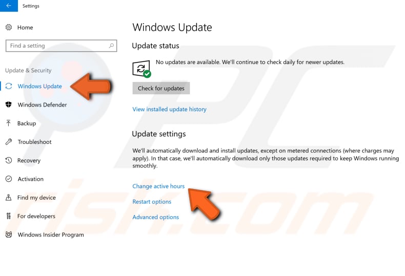 stop windows from rebooting after installing updates step 3