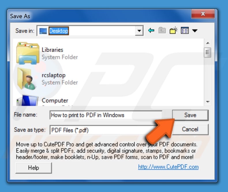 Microsoft print to pdf printer windows 7