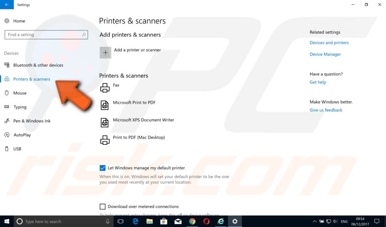 How to manually set up Microsoft print to PDF step 3