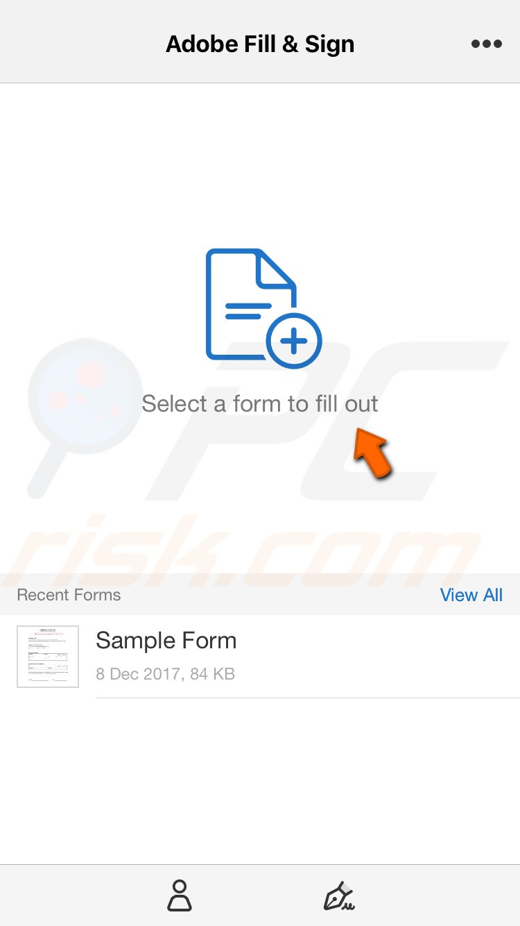 sign documents electronically on iPad or iPhone using Adobe Fill Sign step 1