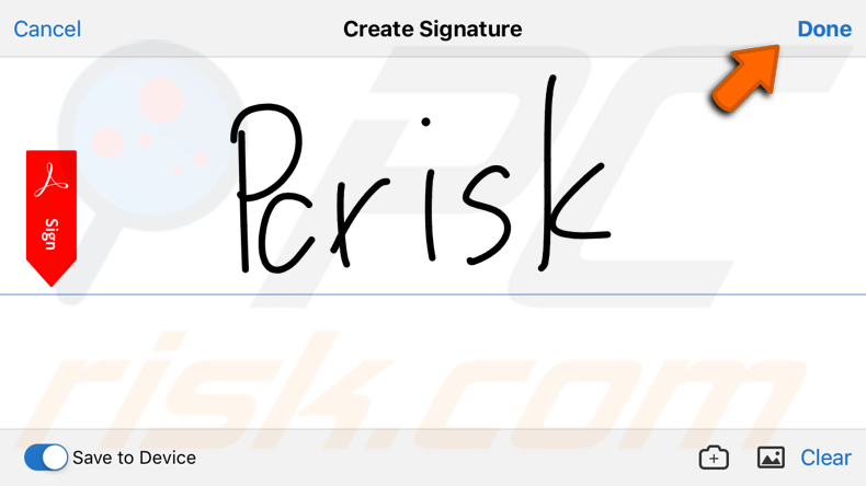 sign documents electronically on iPad or iPhone using Adobe Fill Sign step 3