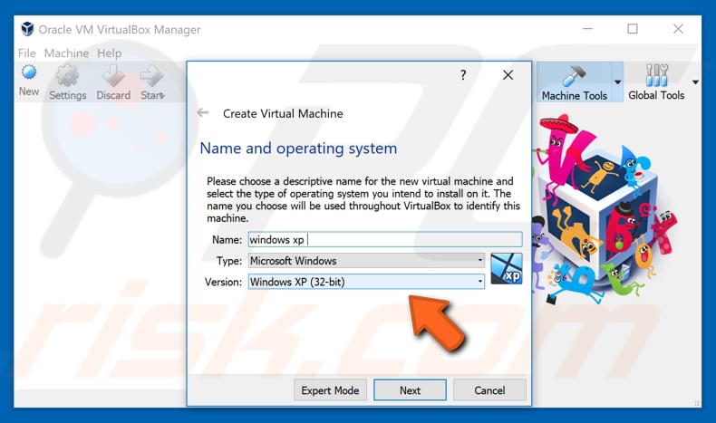 how to create virtual machine with oracle vm VirtualBox step 2