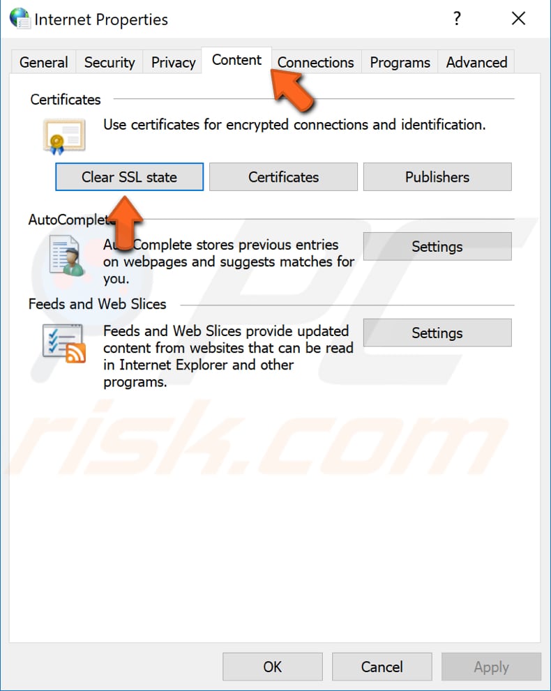 clear ssl state step 2