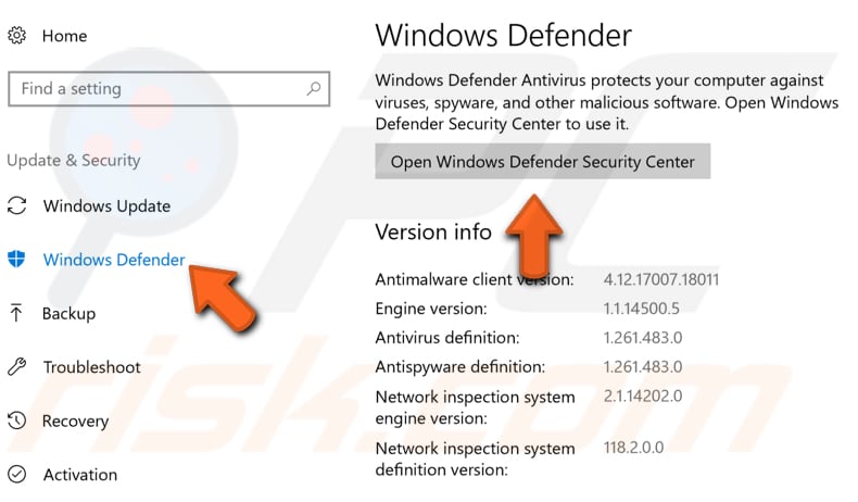 scan your system for viruses step 2