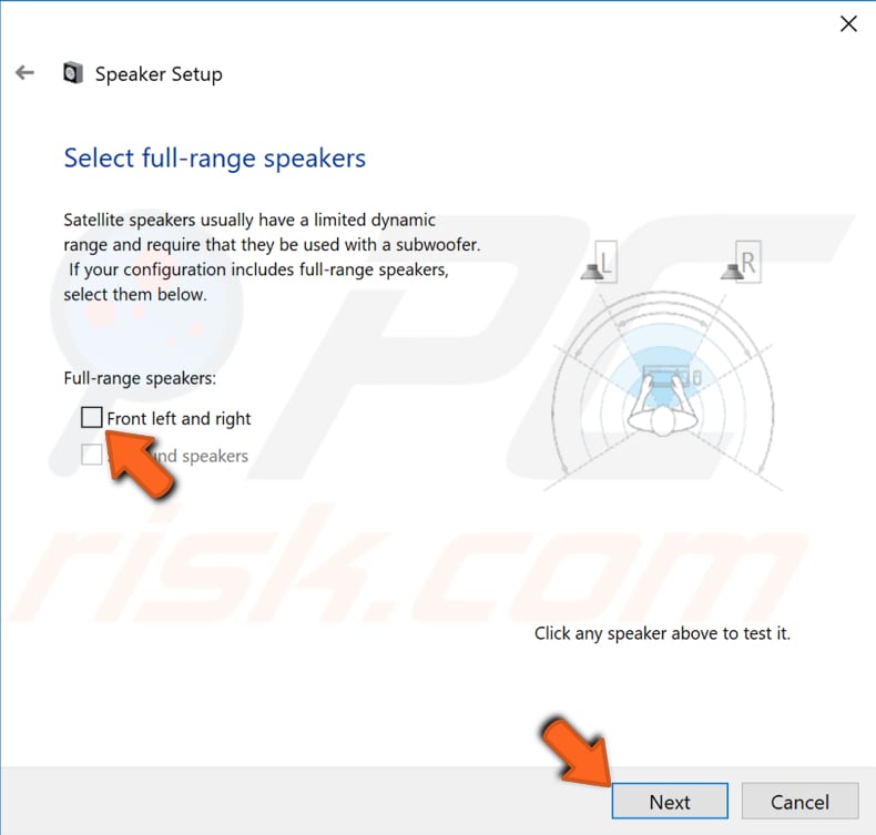 adjust speakers settings 