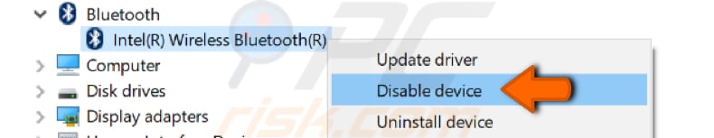 re-enable bluetooth device step 2