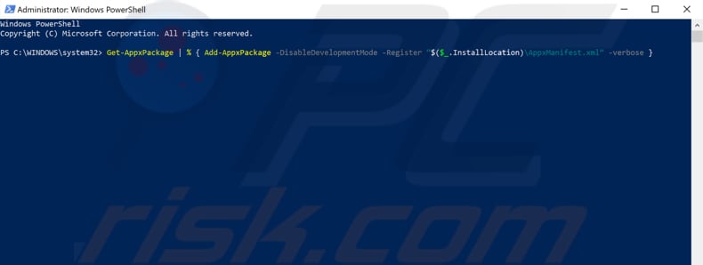 execute powershell command step 2