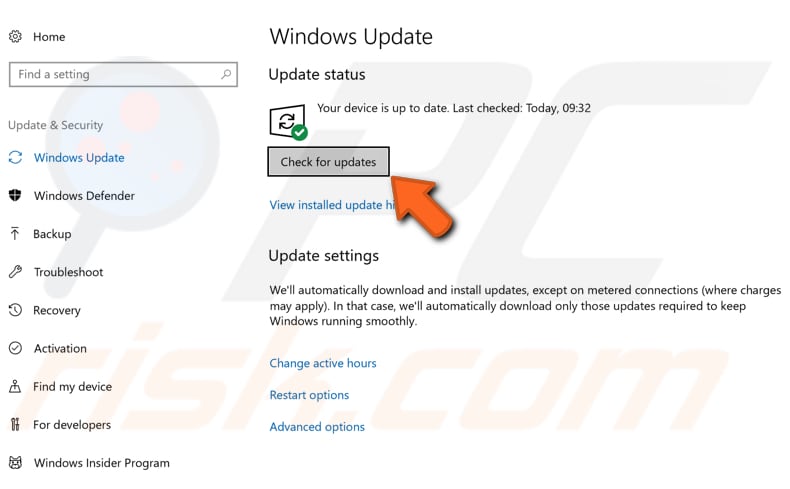 update your windows step 2
