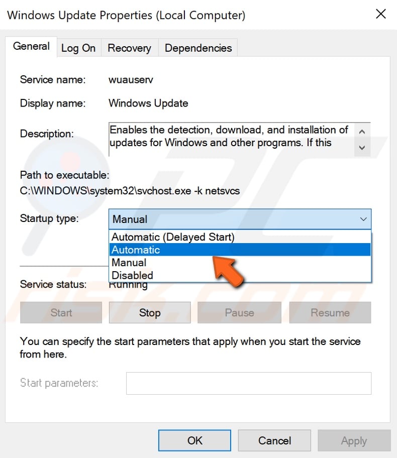 check application identity service status step 6