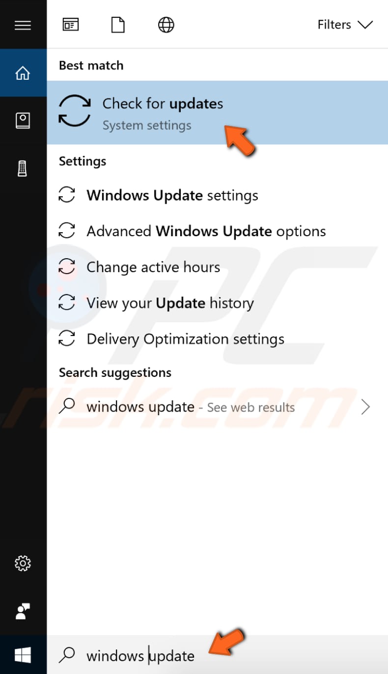 update windows step 1