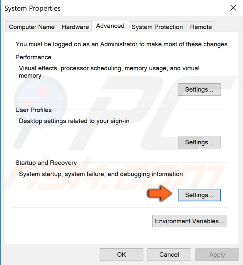 disable automatic restart step 3