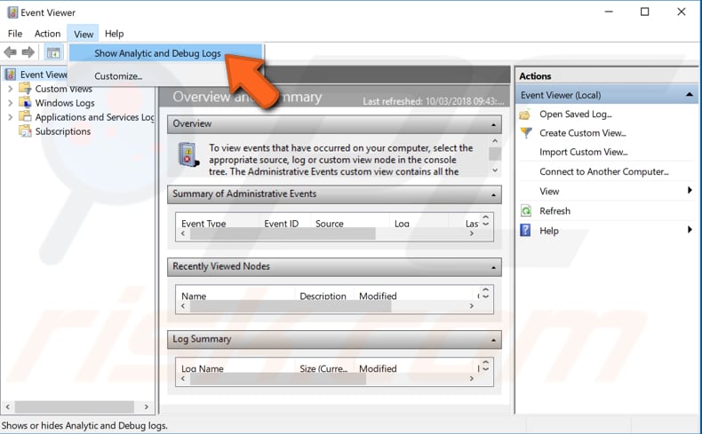 use event viewer step 2