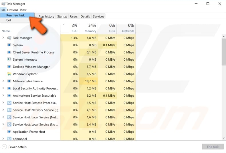 start explorer process step 2