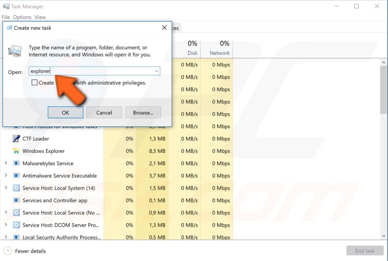 start explorer process step 3