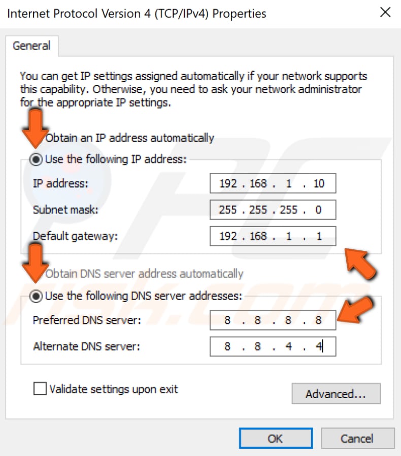 check if ip addresses properly assigned step 6