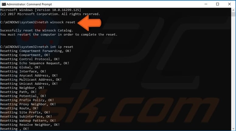 flush dns and renew ip step 2