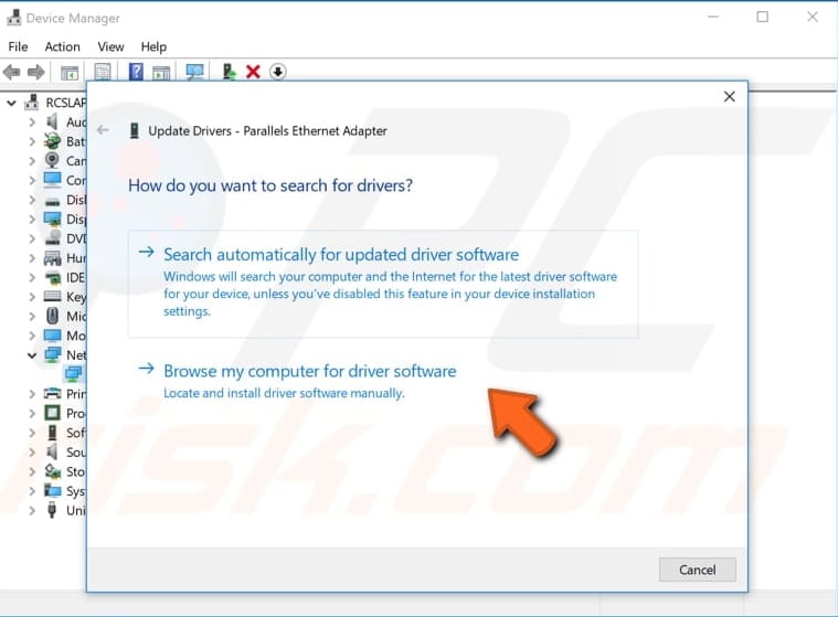 reinstall or update network adapter driver step 6