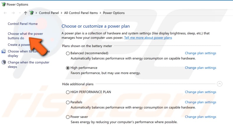 turn off fast startup feature step 2