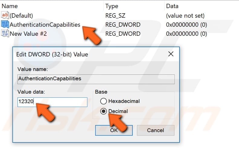 edit windows registry step 8