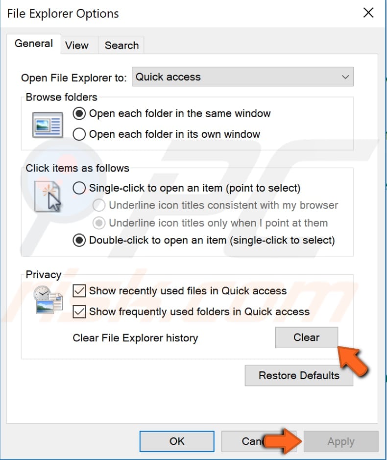 file explorer quick access slow