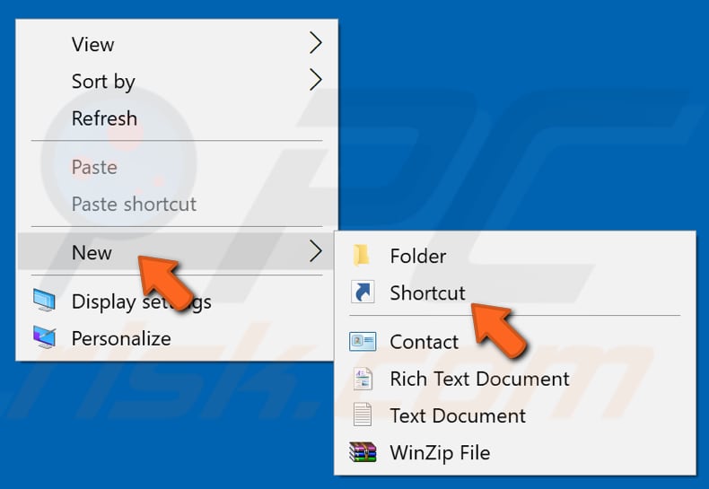 create a new file explorer shortcut step 1