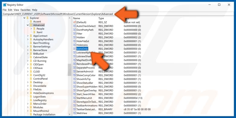 disable thumbnails using registry editor step 3