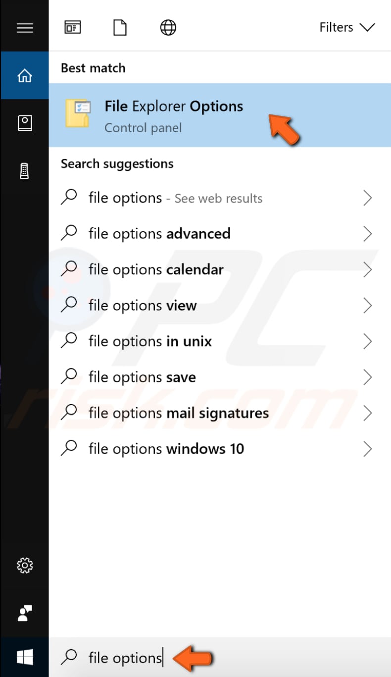 disable thumbnails using file explorer options step 1