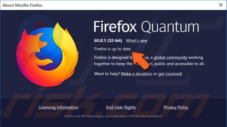update Mozilla firefox step 3