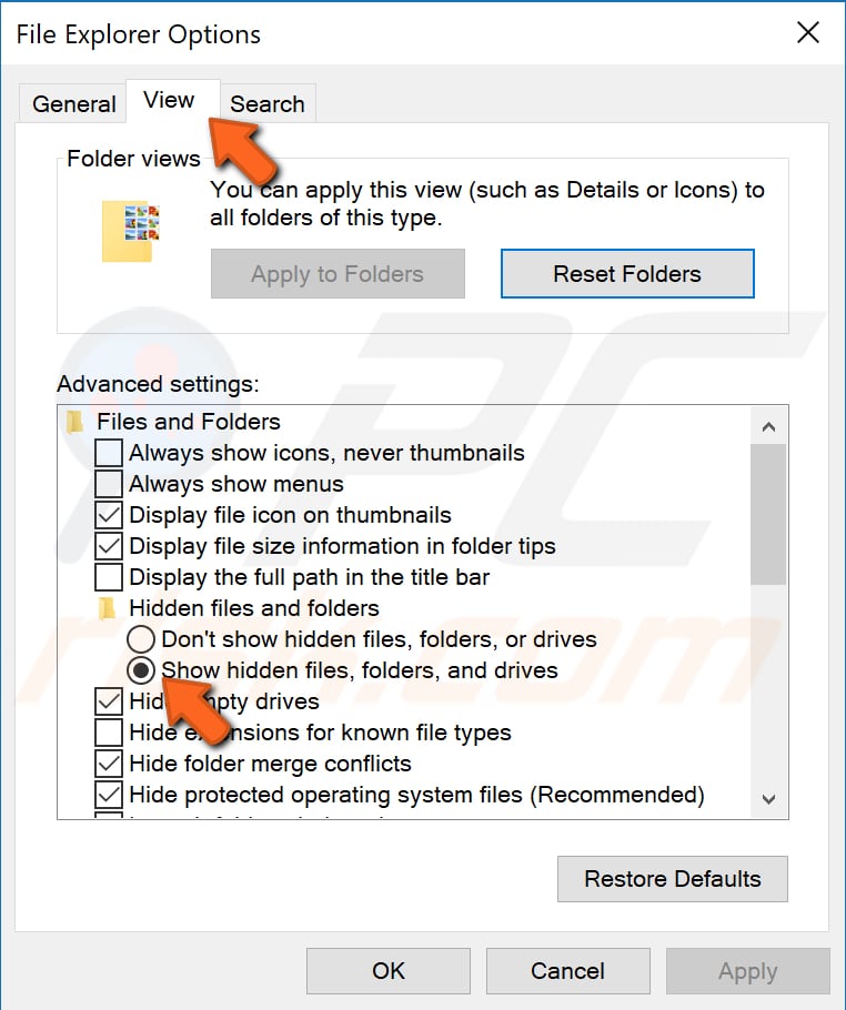 delete local storage folder contents step 2