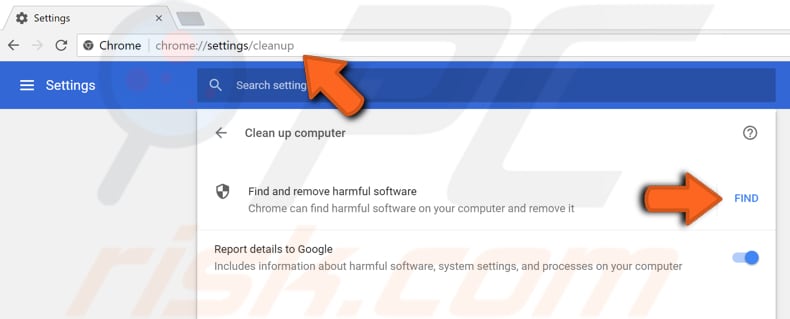 hoe do i undo google chrome cleanup tool