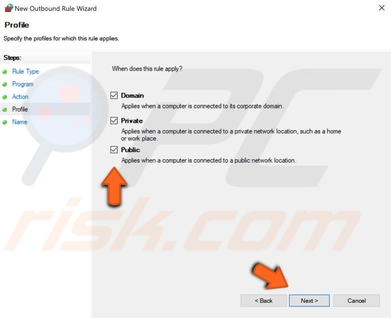 block programs from accessing internet step 7