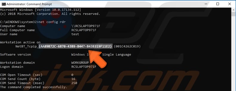 change your MAC address using registry editor step 1