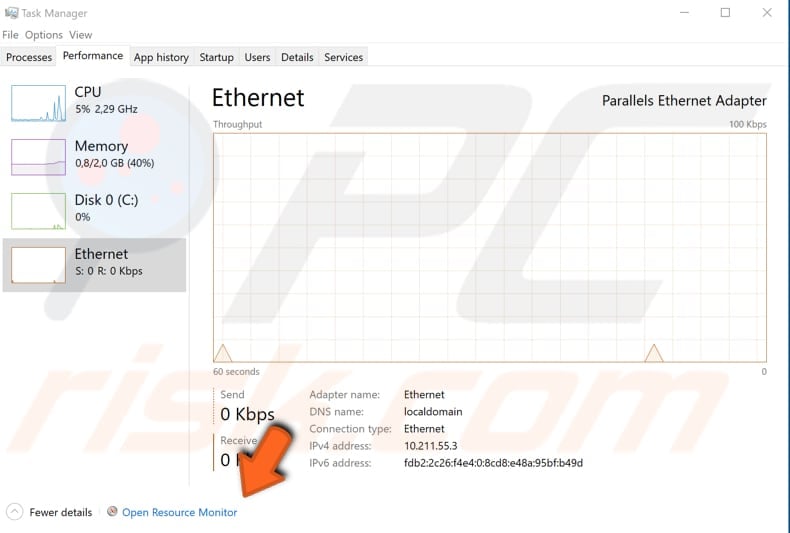 find out what programs using the internet step 3