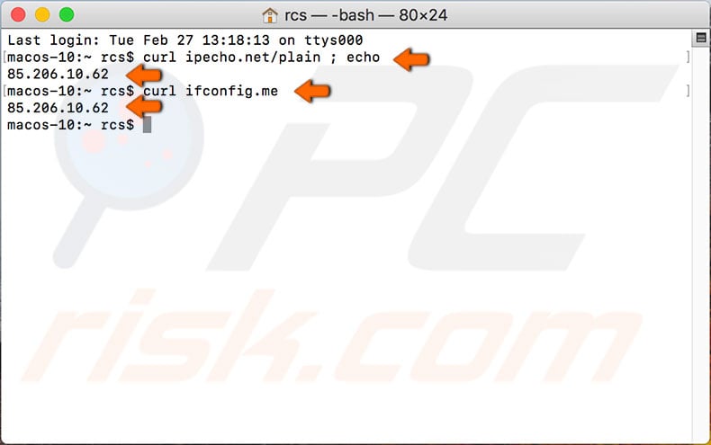 mac os list network ip addresses